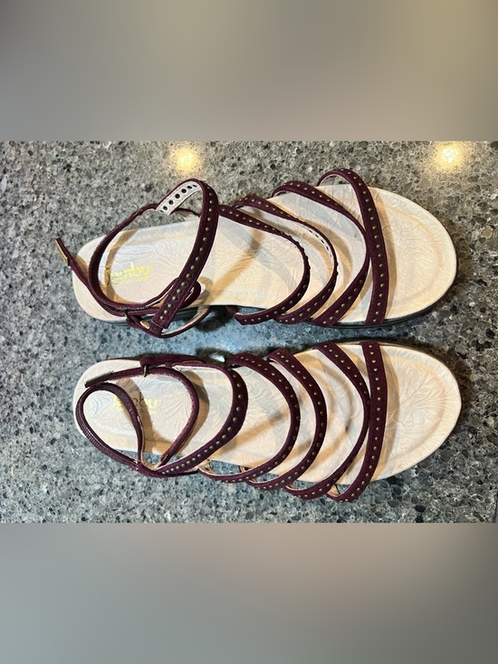 Jambu Shoes - Jambu Women’s Strappy Studded Sandals - Burgundy